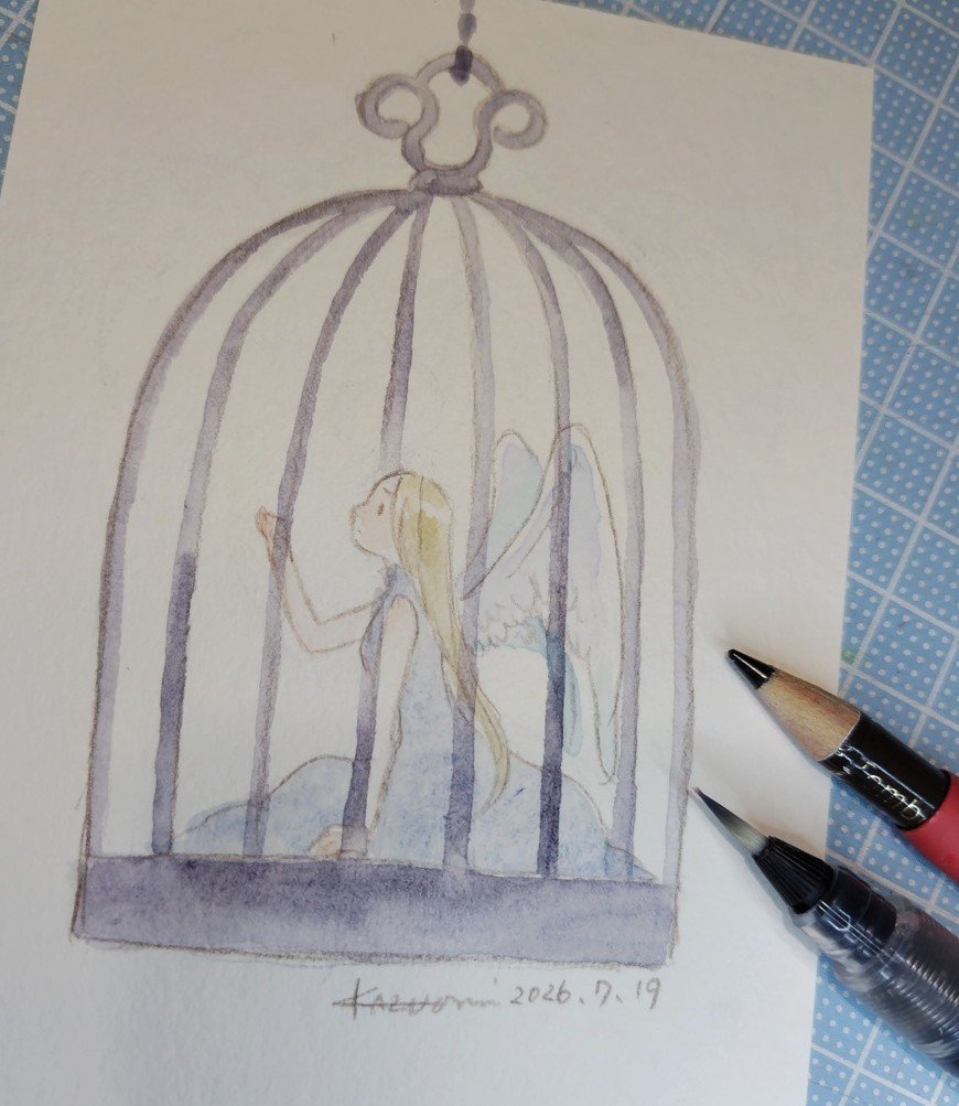 omi_namba's tweet photo. 19日目
#WorldWatercolorMonth2026
#WWMホルベインチャレンジ https://t.co/zHum3AwfuH