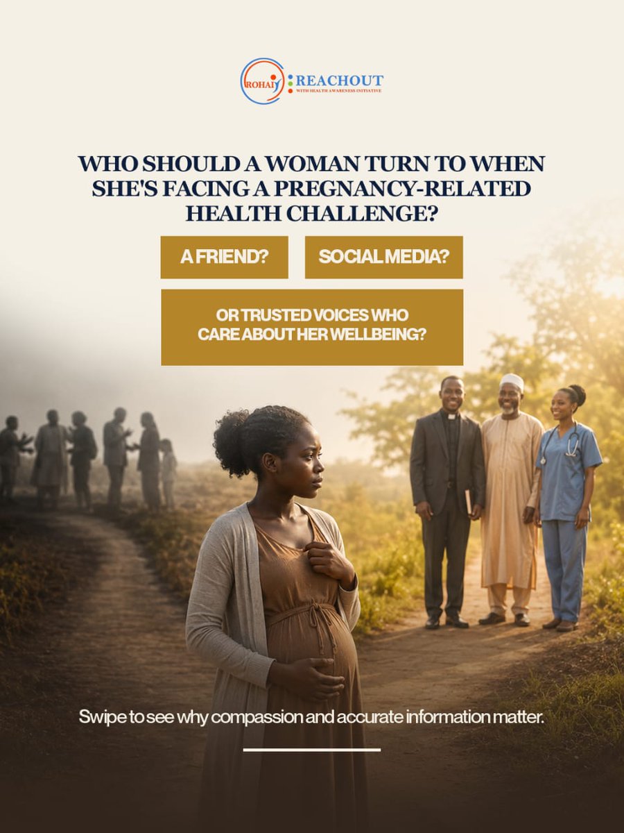 rohai_ng's tweet photo. Judgment delays care. Compassion saves lives.

Every woman deserves supportnot stigma.

Share this message. Help end health stigma.

#ROHAI #EndHealthStigma #MaternalHealth https://t.co/uagXPskQ7I