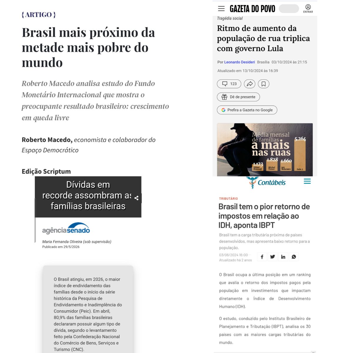 PCBRAS's tweet photo. @nessacouttto @LulaOficial Meus pêsames, você é coparticipante da desgraça implantada no país pelo Partido das Trevas. Chama isso de "melhor"? 👇 https://t.co/AycjA5KTag