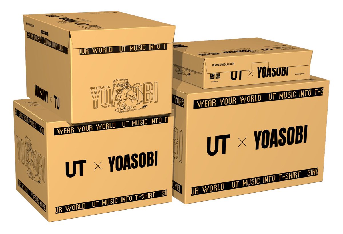 yotsubayoasobi's tweet photo. UNIQLO UT YOASOBI同時は同じ絵柄2枚まで制限とかあったりカメラロールには色々残っていて懐かしいなぁって見返してました。
2021年7月2日発売でしたね！
#YOASOBI
#UNIQLO https://t.co/ORmqK59SSq