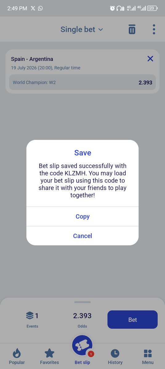 Betmaid01's tweet photo. 📲2+ ODDS PARIPESA CODE: KLZMH🔥 💯

🎯 REGISTER PARIPESA 
➡️ https://t.co/3D599qqHoU

🔌Promo code: BETMAID

Facebook 👉🏾https://t.co/2vYiebzW2m https://t.co/6TUMB6ODkX