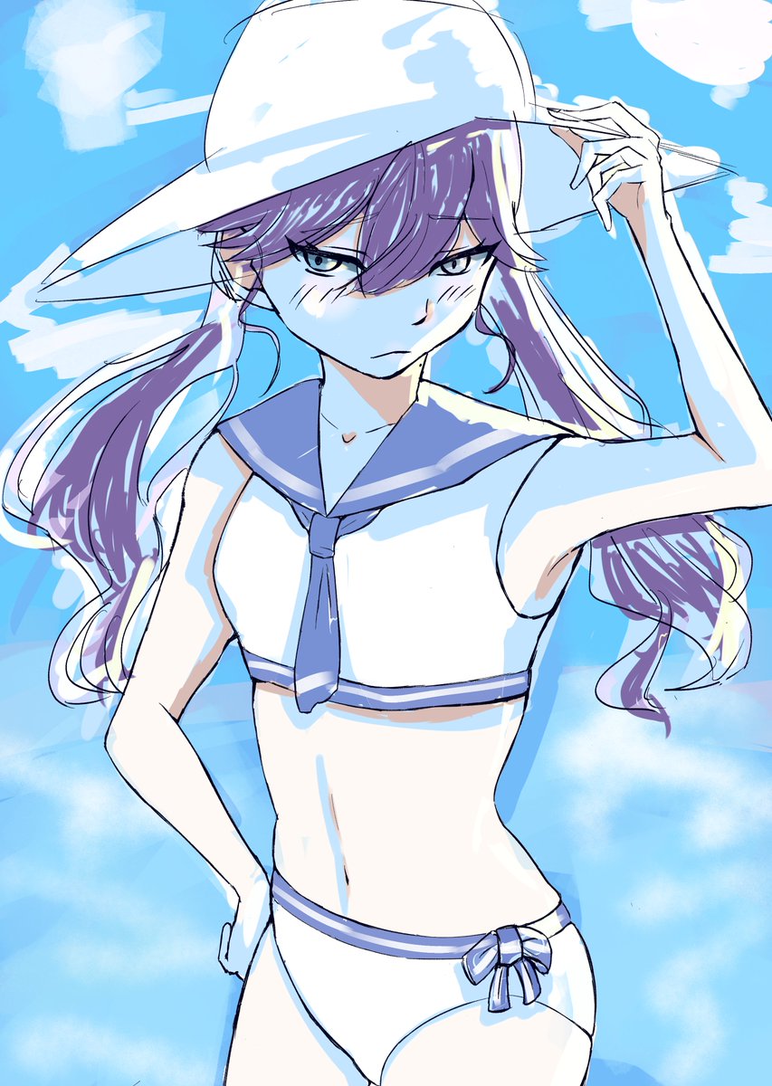tapioka3857's tweet photo. 夏らしくなってきたのでセーラー水着燐羽さま https://t.co/ISjjwLfZ6J