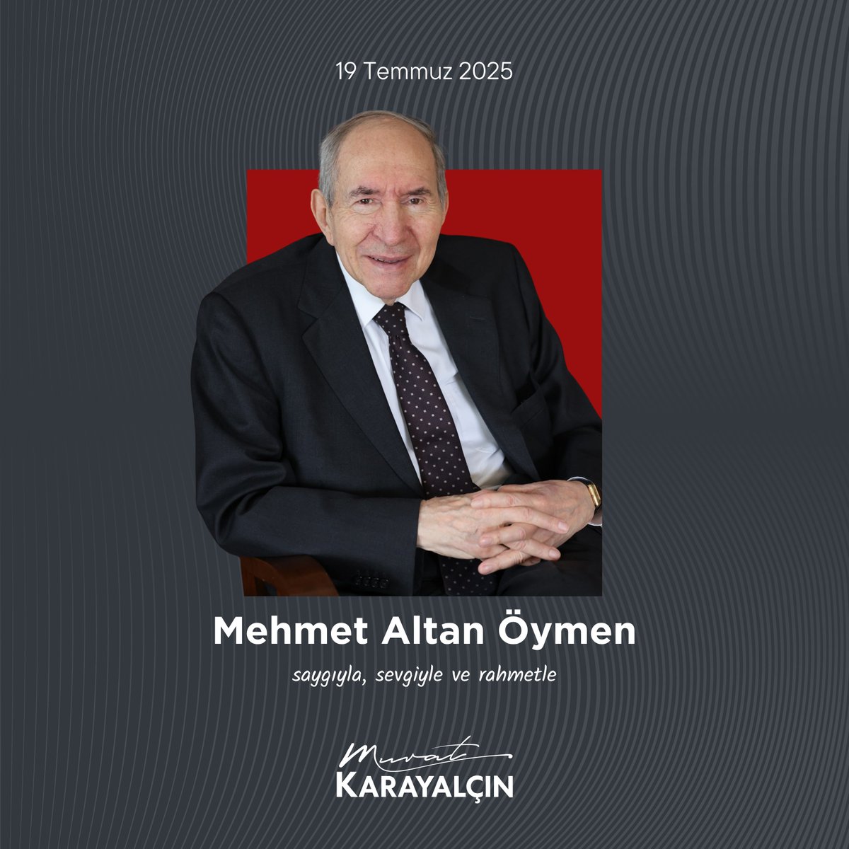 KarayalcinM's tweet photo. Sevgili Genel Başkanım, hem sevgili ağabeyim, hem sevgili dostum Altan Öymen'i sevgi, rahmet ve hasretle anıyorum. 

Yarın kabri başında, yaşamış olduğum basit bir tıbbi işlem nedeniyle olamayacağım. Kabristandaki töreni düzenleyen sevgili "örgüte" teşekkür ediyorum. Törene katılacak olanlara sevgi ve saygılarımı sunuyorum.