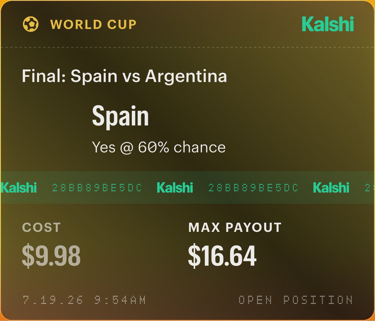 ari_8882's tweet photo. Hey! I just made a prediction on Kalshi. Think you'd call it differently? Try it here: https://t.co/MyApN6fIAA https://t.co/C3GER3J8kL