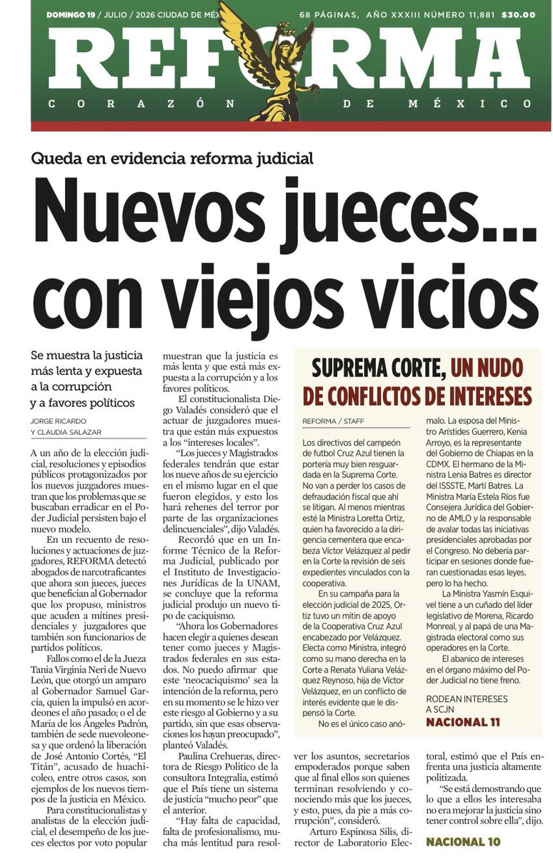 bereaguilarv's tweet photo. Un año después, la reforma judicial de la 4T ya exhibió su corrupción y fracaso. 

❗️Más lentitud en la impartición de justicia
❗️Señalamientos de favoritismos políticos
❗️Jueces ligados a intereses partidistas
❗️Resoluciones cada vez más cuestionadas
❗️Los problemas siguen ahí https://t.co/WdMjsjQz9e