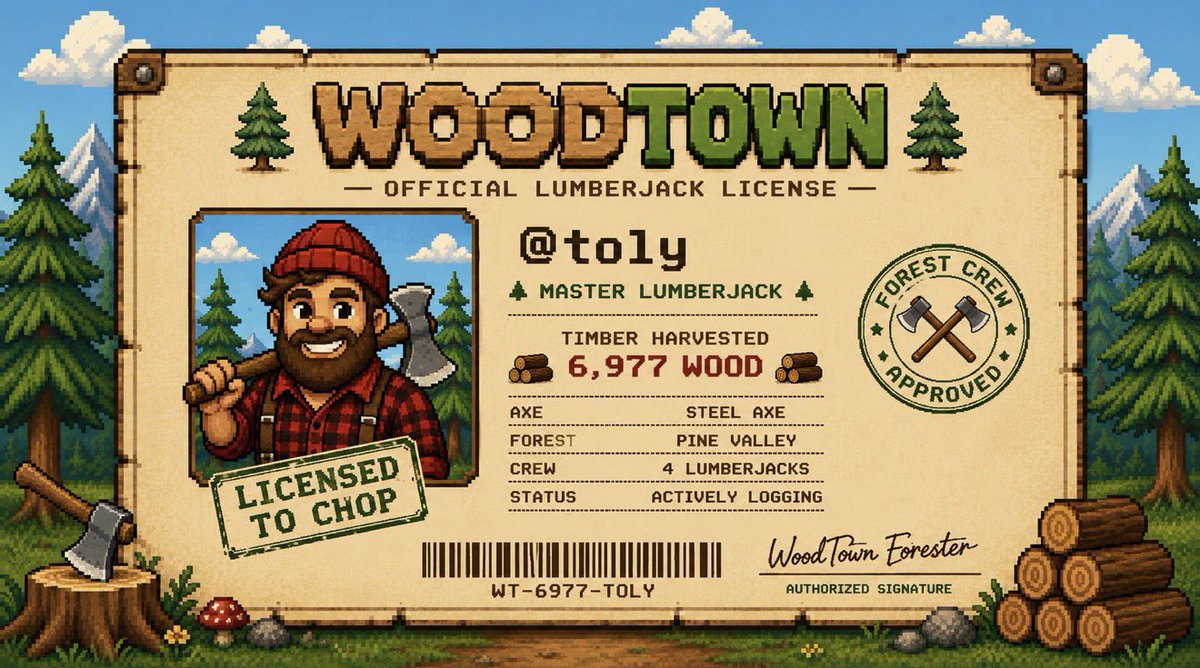 PlayWoodTown's tweet photo. Early application is now live.

Registration: https://t.co/4RWBg1n8Ei 

24h. 🌲🪵 https://t.co/En1modeiU5