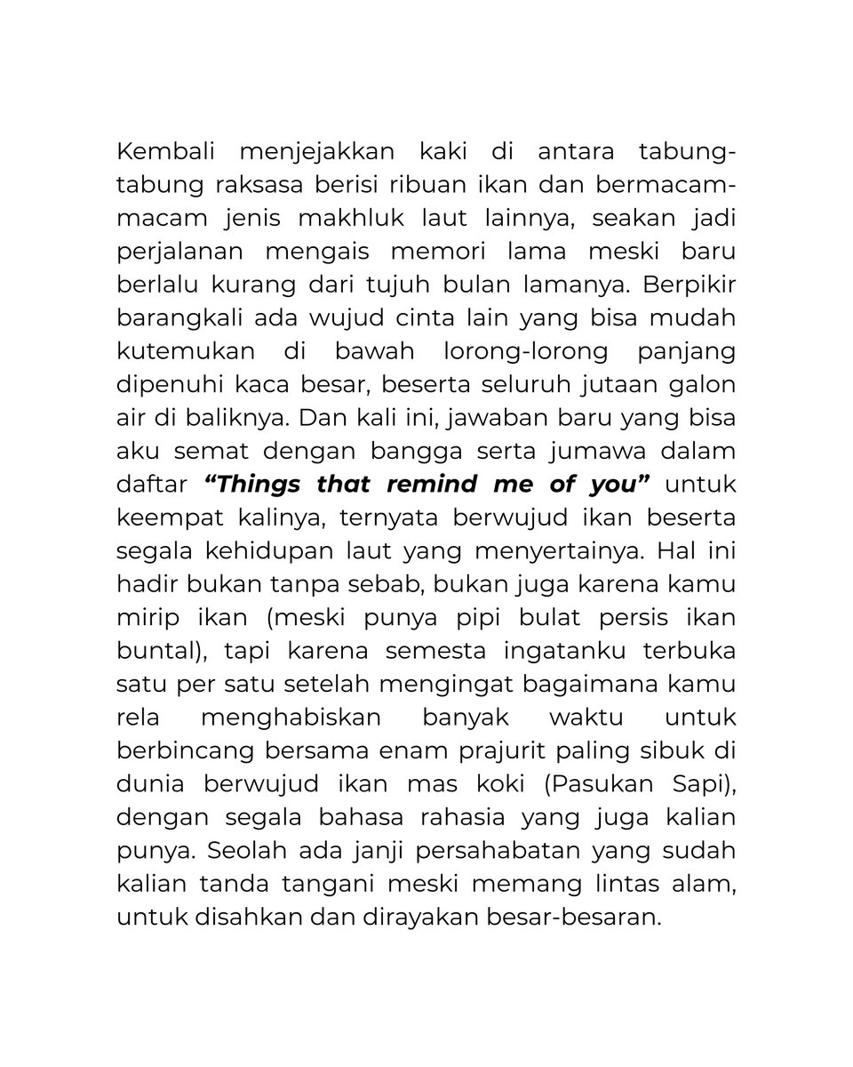 puanjenaka's tweet photo. ㅤ

Selamat tanggal 19, manusia paling menyebalkan tapi juga paling aku syukuri hadirnya. Here’s to hoping that the 'us' today will always find a reason to hold each other even tighter tomorrow. I loveth thee, Bubba! 🤍

ㅤ https://t.co/Nl7J23Pq95
