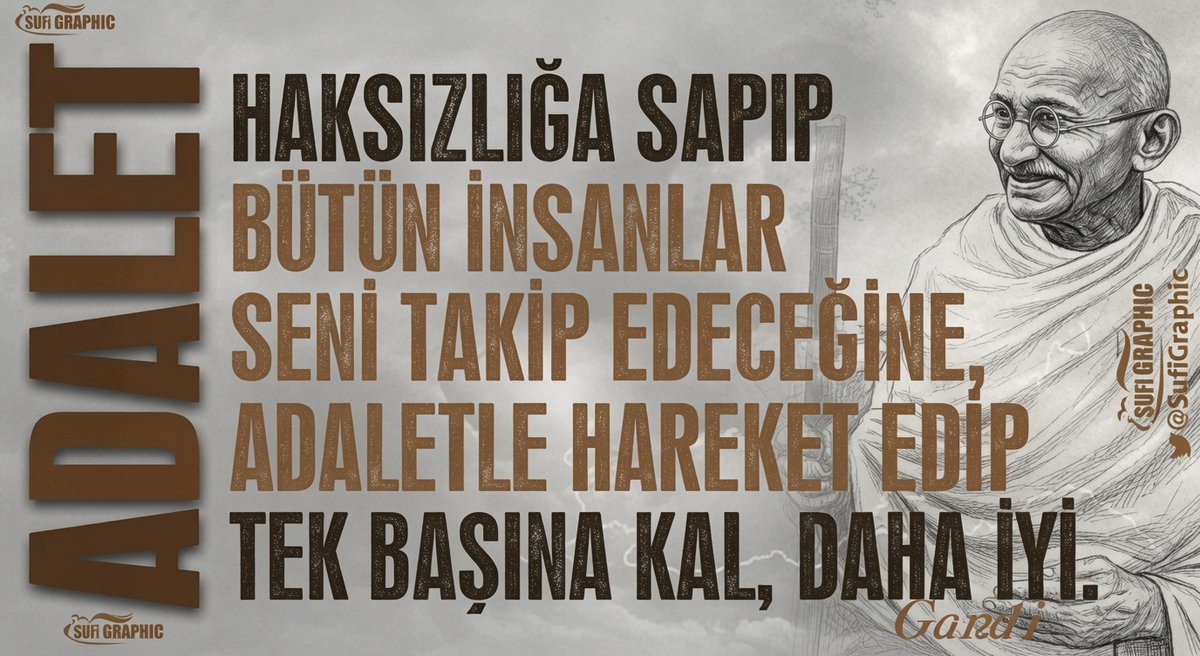 SufiGraphic's tweet photo. #Gandi #Gandhi #MahatmaGandhi #Adalet #Hukuk #ÖzlüSözler #ResimliSözler https://t.co/01OjqURPmN