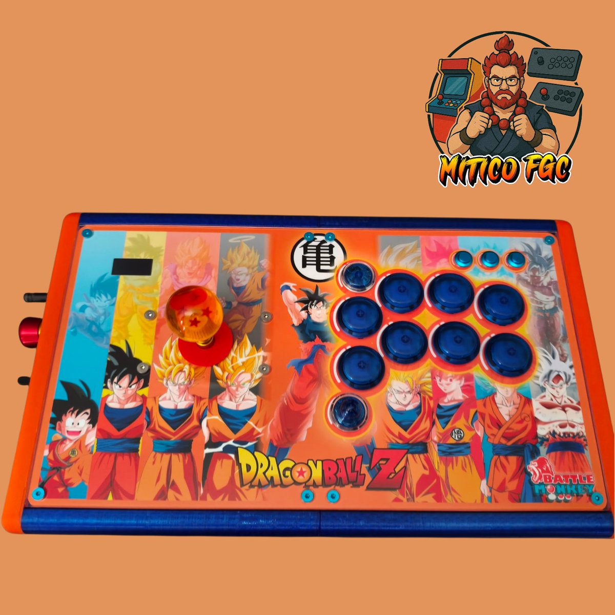 MiticoFGC's tweet photo. I engaged with @XBattleMonkeyX stick from scratch building video with one piece art. Because it has a brook5W and all the fine details I wanted it to use in my PS5 and it works like a clock. My only change was the art to a DB one.
#fightstickeveryday #fightstick https://t.co/pJfPcNSAg4