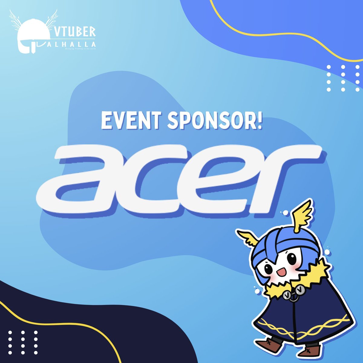 VtuberValhalla's tweet photo. [Sponsor Announcement]

We're stoked to announce that, this year, VTuber Valhalla is being sponsored by @acer!

Thank you so much for helping us make VTuber Valhalla as great as possible!

#VTuberValhalla2026 https://t.co/S4fN0pWf9a
