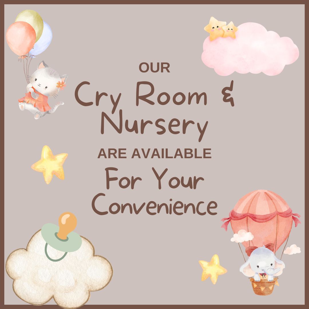 CornerstoneAur's tweet photo. We welcome you and your family to Cornerstone! Our cry room and nursery (birth-2yrs) are open for your convenience. https://t.co/3x5rpIb9Hr