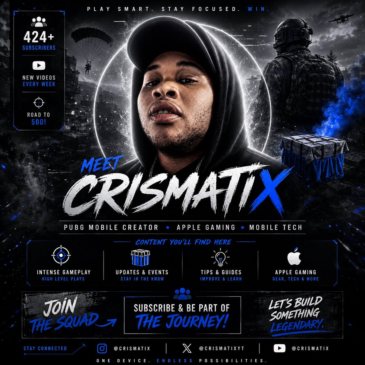 CrismatixTV's tweet photo. Officially affiliated with ULTI Supps! ⚡️

If you're looking for gaming energy and focus, use code “crismatix” for 10% OFF your order.

Thanks for all the support—this is just the beginning. 💙 @ULTI_Supps 
#ULTISupps #Gaming #PUBGMobile #Crismatix https://t.co/omrYGCre9V