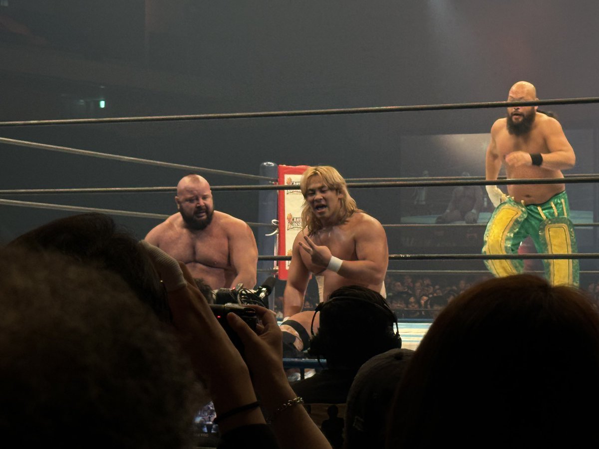gtr_tm's tweet photo. 2026.07.19 北海きたえーる

大岩くん！うしろー！
の場面

#njpw #G1CLIMAX36 https://t.co/CwN23G1vEg