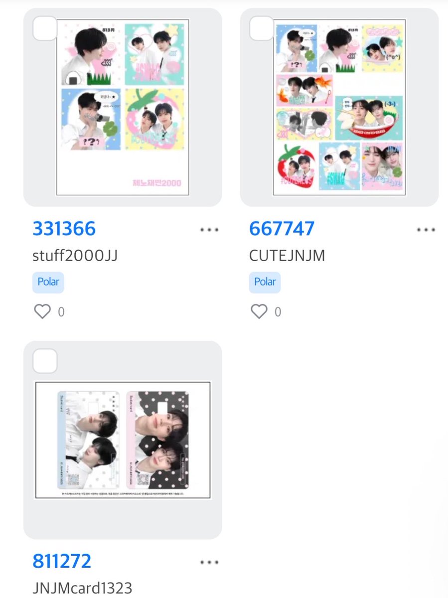 lattenamin's tweet photo. “photo sticker jnjm”🎀🍙☘️

☆☆☆? ><  ! 🐬🥟
 code igloo polapolar 
♡> for moshi moshi (ตู้สติ๊กเกอร์) 

☆ personal use only 🍜 https://t.co/0i5eKqS5vB