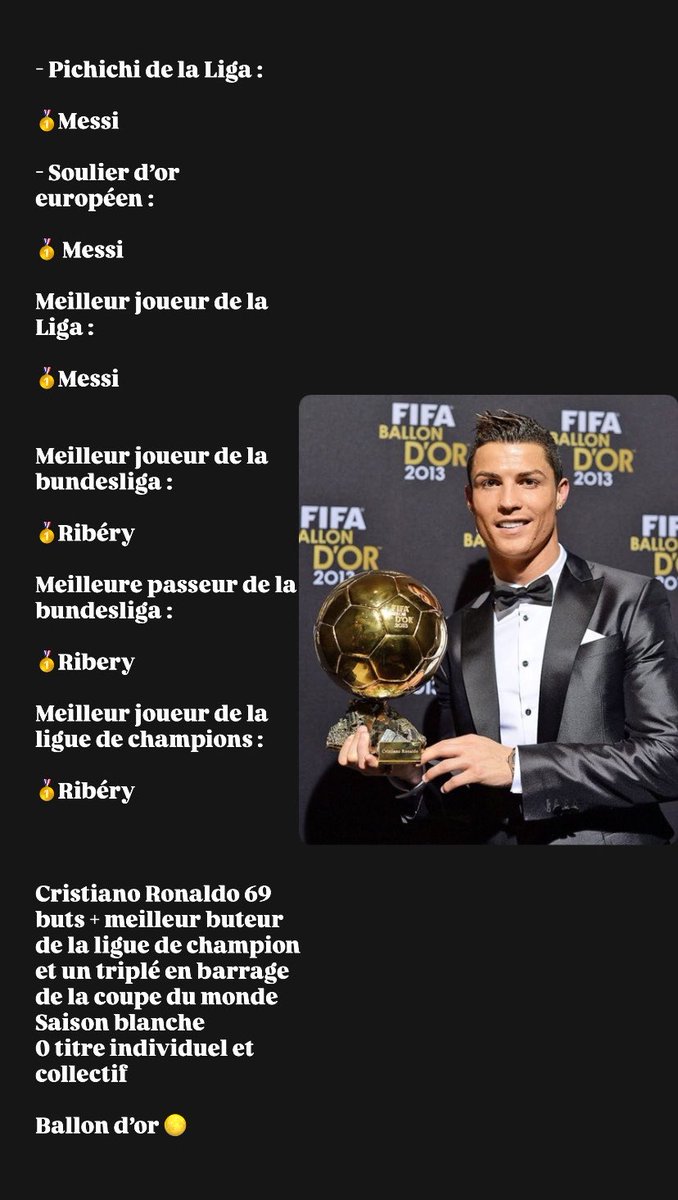 Mrnobody12462's tweet photo. Cristiano Ronaldo le seul joueur de l’histoire à faire saison blanche collectivement et individuellement mais réussi quand même à remporter le ballon d’or 

 Ça dérange personne parceque c’est Cristiano Ronaldo https://t.co/pzNoWnCwiD