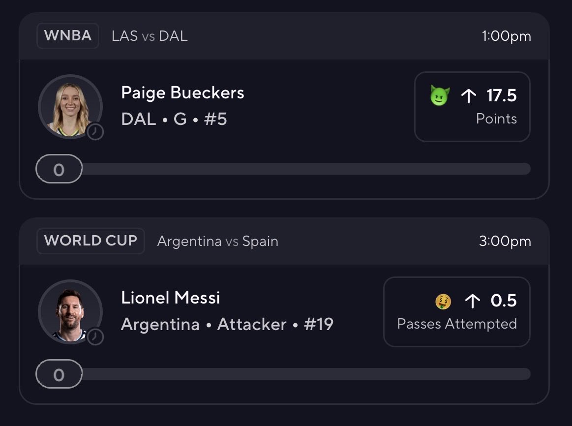 KeemWrld1's tweet photo. 7/19

WNBA x Soccer 2 man 🏀⚽️

Paige Bueckers “O” 17.5 Points 
Lionel Messi “O” 0.5 Passes Attempted 

“❤️” if you’re tailing https://t.co/w2WHrbdvqu
