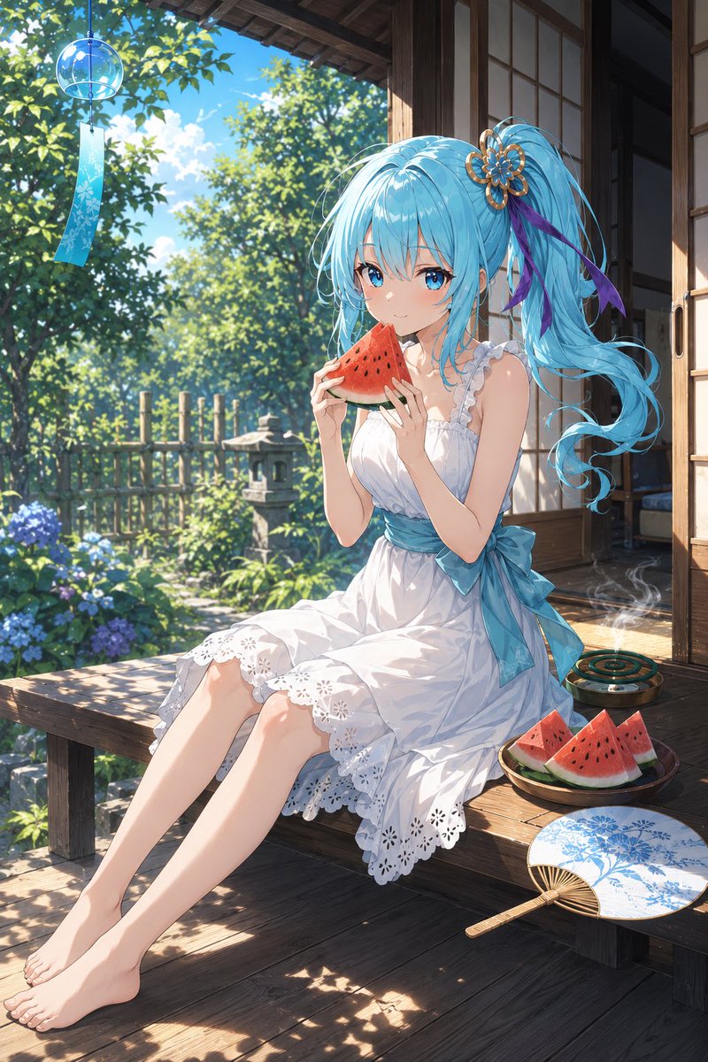 m_u_nexus's tweet photo. 庭でスイカを食べる魔法少女
#AIart️️️️️️️️️️️️️️️️️️️️️️️️️️️️️️️️️️️️️️️️️️️️️️️️️️️ https://t.co/FGhqXYDvWa