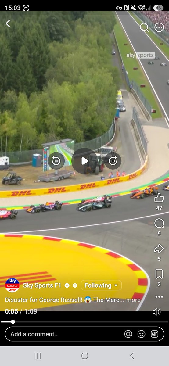 Daniel_McA's tweet photo. @MBrundleF1 I fail to see how Lewis is at fault here... He's on the exact same line as the racers around him... George is the one who had space to yield!! https://t.co/3wkty1dtbf
