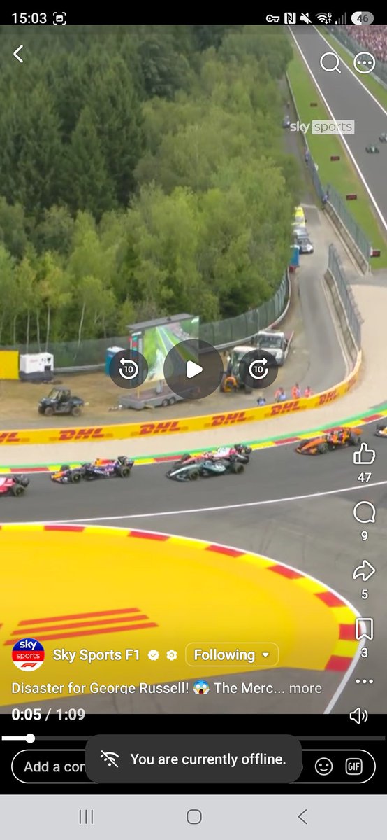 Daniel_McA's tweet photo. @MBrundleF1 I fail to see how Lewis is at fault here... He's on the exact same line as the racers around him... George is the one who had space to yield!! https://t.co/3wkty1dtbf