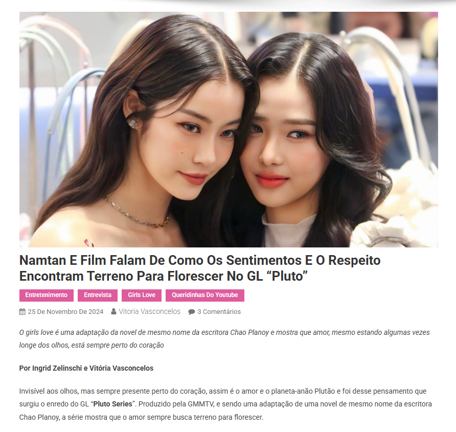 dried_pollack's tweet photo. #NamtanFilm #น้ำตาลฟิล์ม

Any new Lunar who wants to learn more about NamtanFilm, you can watch and read these three interviews. They're all really insightful, and you'll learn more about their passion, their craft, and their dedication to their profession as actresses. 

All have english subtitle.

Namtan & Film's 24 Favourites
https://t.co/mCIl35uWLP

Lesbocine Interview Article
https://t.co/2w70nYBMVZ

Chair to Share
https://t.co/6XgwJTm03z