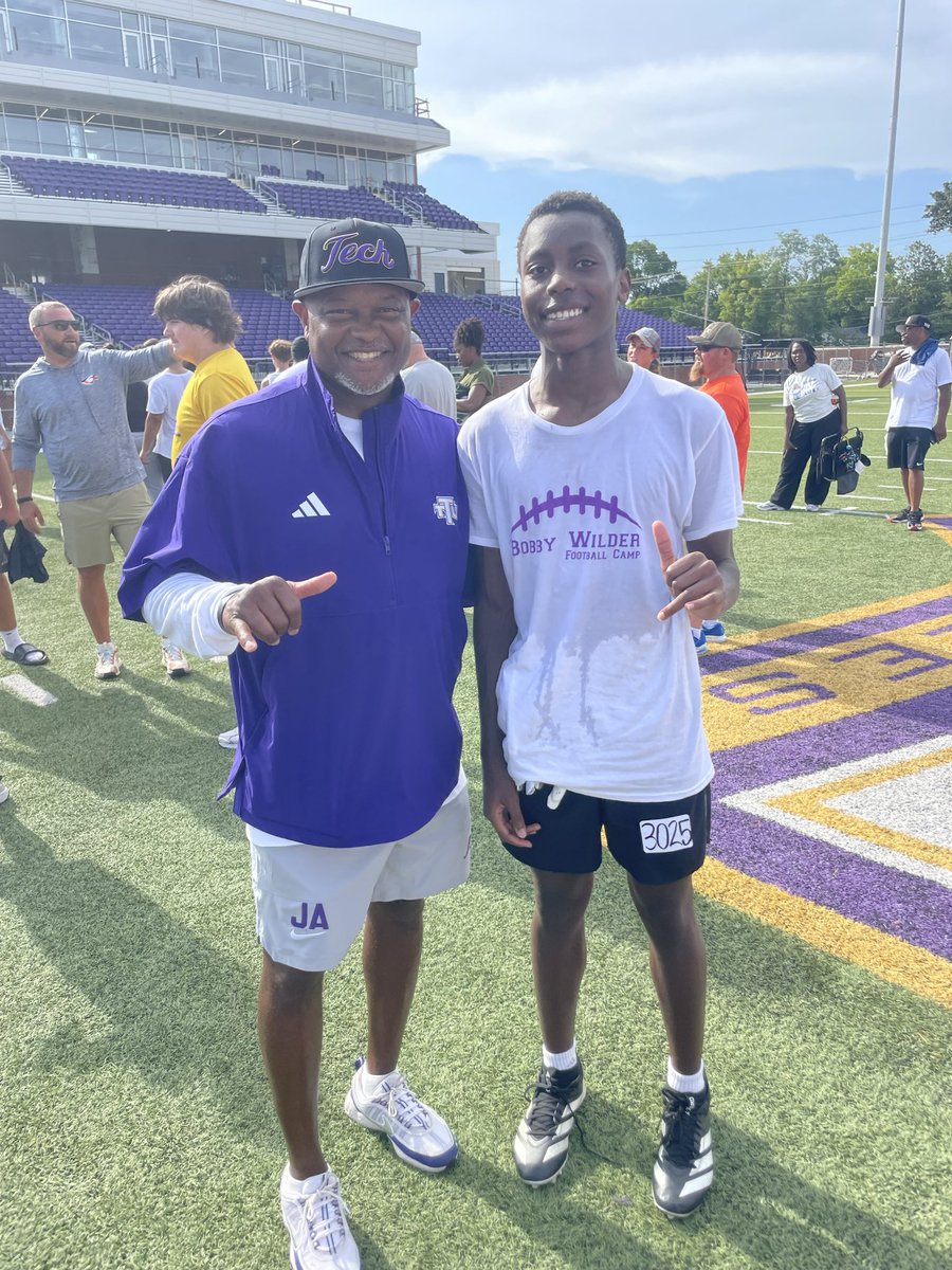 MichaelCyril182's tweet photo. Thank you to the Tennessee Tech coaching staff for hosting a great camp yesterday! Special thanks to @BallcoachjA for the opportunity to compete, learn, and improve. I appreciate all the coaching and feedback. Excited to keep working and getting better. #AGTG @TNTechFootball https://t.co/aG8RPcCEUS