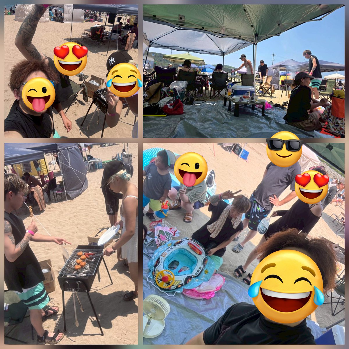 asahi_jm's tweet photo. 夏だーってことでみんなで　#海 https://t.co/bXuets2BRT