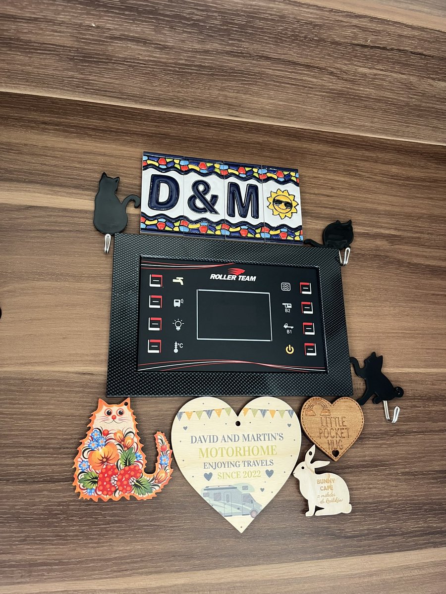 CampLifeCouple's tweet photo. Bought these Spanish letters from a campsite near Barcelona in January 2025. Only taken us up until now to find somewhere to put them! Talk about life in the slow lane 😂 🚐 💨 #vanlife #motorhomelife #touring #gayvanlife #slowlane_crew https://t.co/HavIzoHZEv