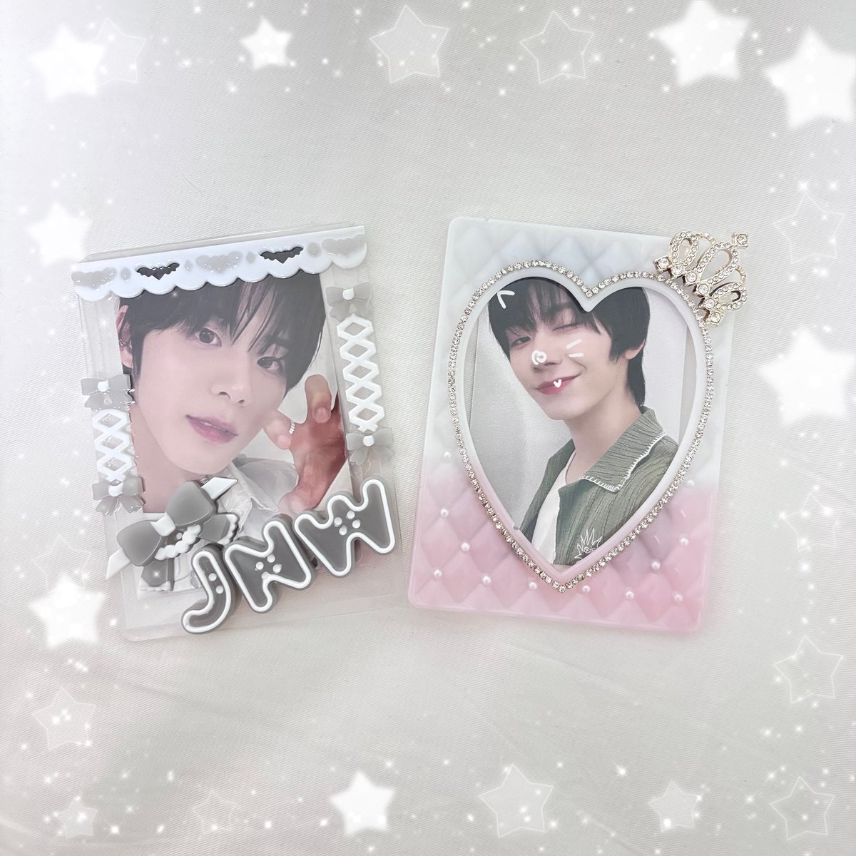 hani_woo9256's tweet photo. 退勤後に開封してトレカ入れたら、連勤の疲れなんてどうでもよくなるくらい可愛すぎた💚
@parkpakpakhan https://t.co/x8Ssjjc1Bp