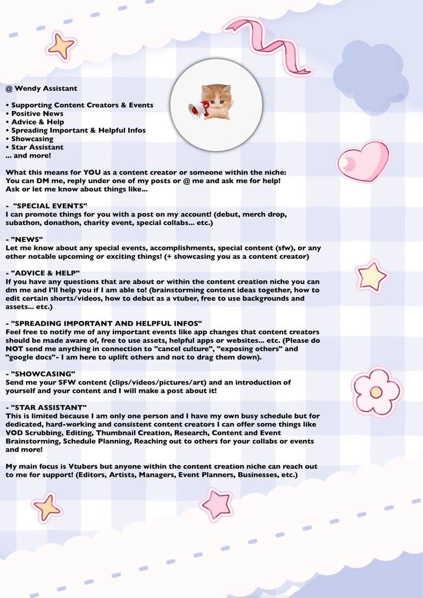 Wendy ⭐️✨ The Content Creator/Vtuber Assistant📚📝 tweet media