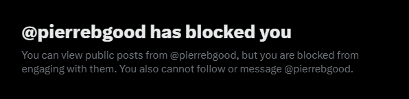 kether521's tweet photo. @pierrebgood @TheCinesthetic and he blocked me AHAHAHAHA, talk about a pussy that can't admit when they're wrong https://t.co/QnWZjyOwq3
