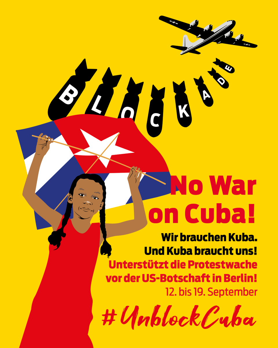 jungewelt's tweet photo. junge Welt empfiehlt diesen Solidaritätsaufruf für Kuba:
No War On Cuba! Wir brauchen Kuba. Und Kuba braucht uns! Unterstützt die Protestwache vor der US-Botschaft in Berlin!
 
Link zum Aufruf > https://t.co/Rmihqb9Sm3 https://t.co/ZCHXtv1ecd