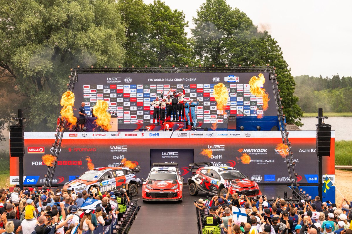 AcropolisRally's tweet photo. 🏆 Νικητές του @RallyEstonia 🇪🇪 οι @samipajari (🇫🇮) / @SalminenMarko (🇫🇮) με Toyota GR Yaris Rally1 / @TGR_WRC! 

Στη 2η θέση τερμάτισαν οι @OliverSolberg01 (🇸🇪) / @EAERallying (🇬🇧) με Toyota GR Yaris Rally1 / @TGR_WRC και στην 3η οι @AdrienFourmaux  (🇫🇷) / @AlexandreCoria (🇫🇷) με Hyundai i20 N Rally1 / @HMSGOfficial.

🏆 WRC2: Οι @robertvirves (🇪🇪) - Jakko Viilo (🇪🇪) με Škoda Fabia RS!

#RallyEstonia #WRC