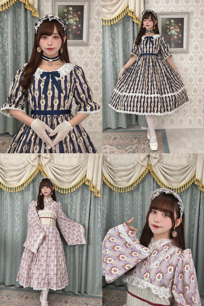 ♡同じ生地で全然違うお洋服♡ 🥀ローズガーデンワンピース 🥀薔薇の園