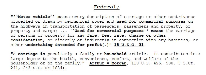 slickroQ's tweet photo. @MrPool_QQ Curiously, no mention of the Drivers License as the linchpin; DL is used to ID the living man/woman as the corporate entity.
"Driving, Driver, Motor Vehicle" are legal terms describing the privilege of conducting commerce on the public roads - carrying cargo/passengers for hire. https://t.co/7KDxCeEpH9