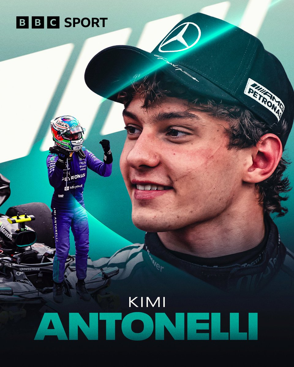 BBCSport's tweet photo. Kimi Antonelli wins the Belgian Grand Prix! 🏆🇮🇹 https://t.co/T7Ug9tUPF9