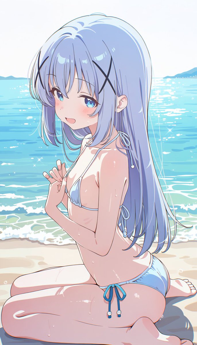 R8JjwSILjX78078's tweet photo. チノ「海は気持ちいですね一緒の泳ぎませんか？」 https://t.co/Uoku56NmnZ