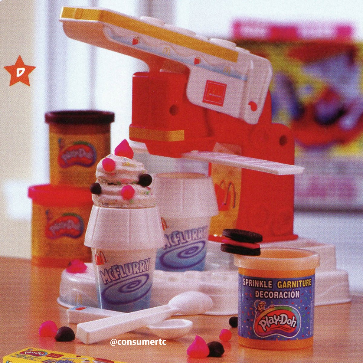 consumertc's tweet photo. The ice cream machine is down? No problem... you can make yourself a McFlurry out of Play-Doh! (2002) https://t.co/nZIPcoNhAE
