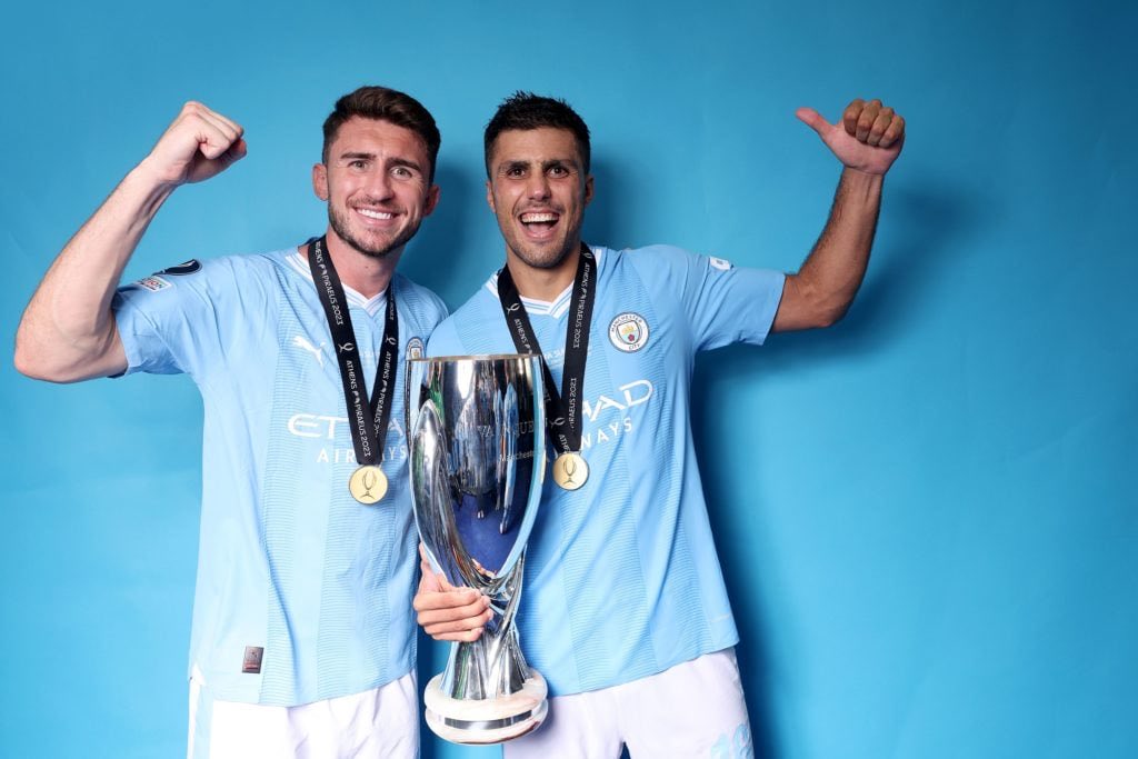 Priceless_MCI's tweet photo. We are all supporting Rodri and Laporte in the World Cup final. https://t.co/1wmpl5MVOQ