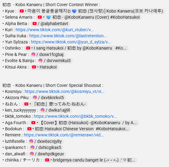 kobokanaeru's tweet photo. I put all the winners and special mentioned credits in the description already!! please kindly check them out! ❣️🫶 https://t.co/qVmqARJwT1