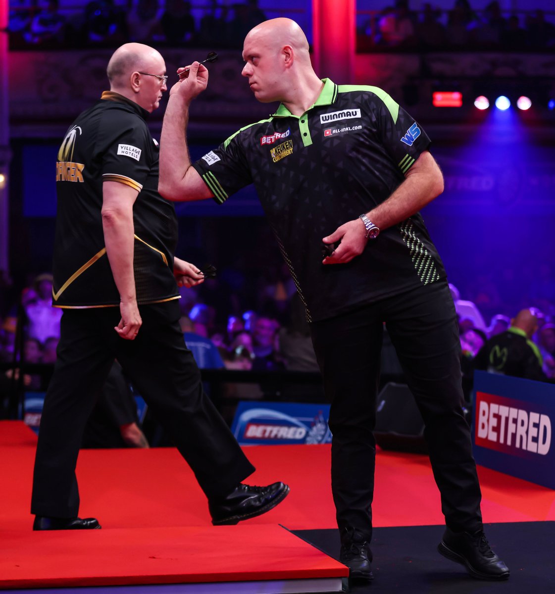 OfficialPDC's tweet photo. EIGHT PERFECT DARTS!

Michael van Gerwen comes so close to perfection at the Winter Gardens!

The Dutchman fires in eight perfect darts, but misses D12 for the nine! https://t.co/YAVzIbnuej