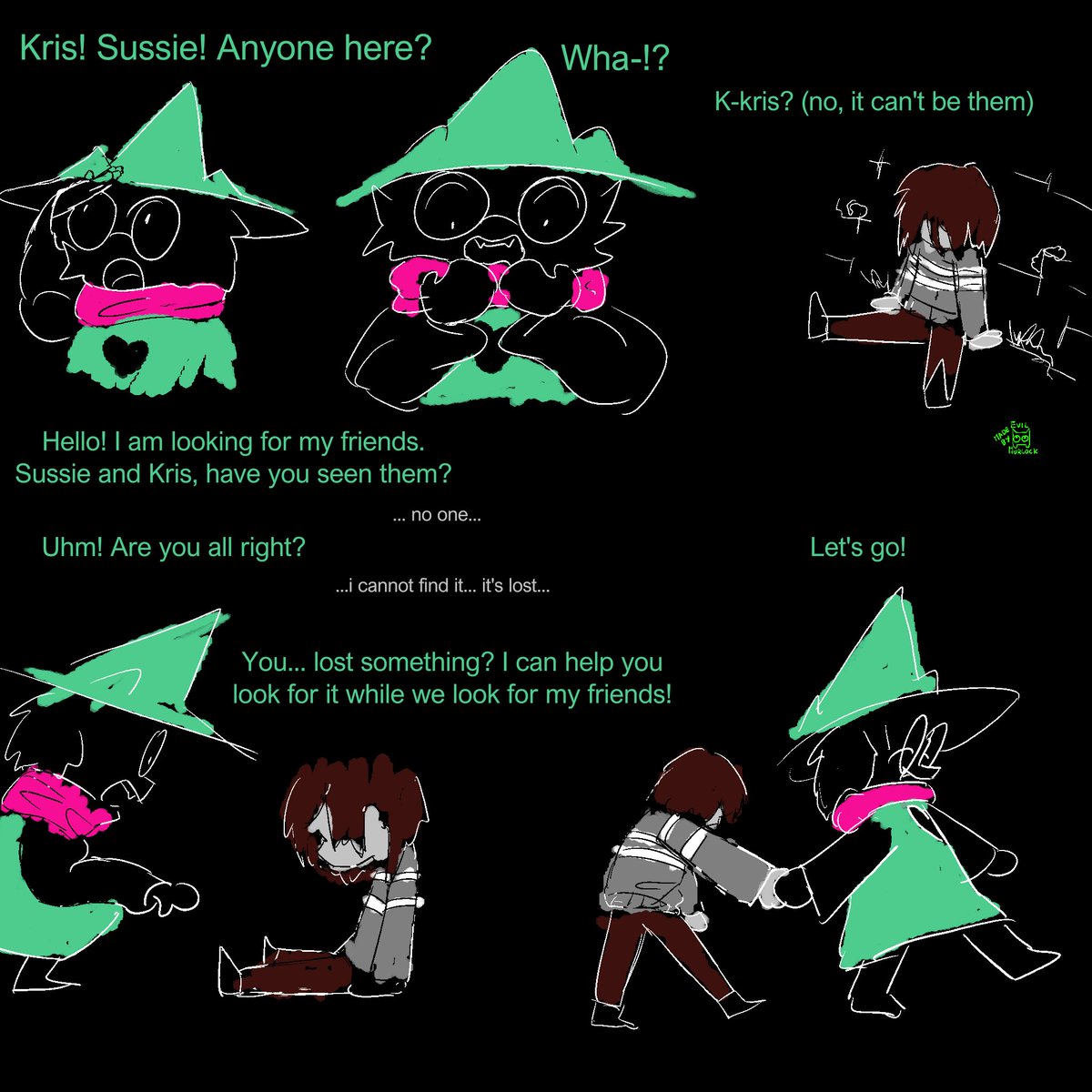 EvilMurlock's tweet photo. #vesei #vessalsei #deltarune #ralseixvessel #vessel #ralsei

Ralsei + Vessel ship part 1

Vesei? Vesalsei? Well, i guess it will be a multiparter, but I promise they will kiss soon! Or something...
hahaha, if the vessel doesn't apear in game I am koing to [#"!!] myself https://t.co/aLiB35OJUU