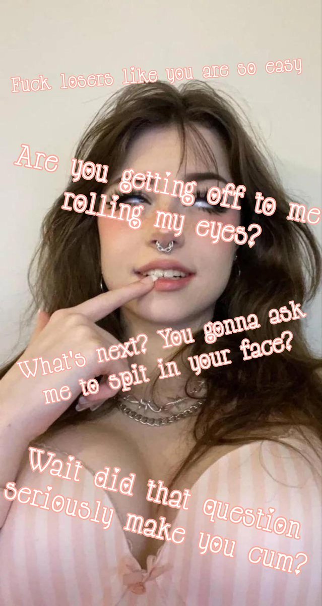 FeelsSoGooned's tweet photo. Rolling my eyes at you simps is all it takes 

Fuck losers like you are so easy… what’s next? 

#BrattyGirl #EyeRoll #Femdom #TeaseAndDenial #Loser #Simp #Brat #DominantWoman #SpitOnYou #Findom #MeanGirls #NSFW #OnlyFans #BratTamerNeeded https://t.co/3lxtCUP3Su