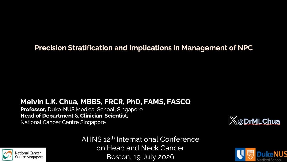 DrMLChua's tweet photo. #AHNS2026
 
Nice to visit Boston again to speak on #NPC  #NasopharyngealCarcinoma on my pet topic #PrecisionMedicine  in the disease using liquid biopsy with @DrNabilSaba on #Immunotherapy Velda_Chow on surgery 

Eagerly awaiting NRG HN001 @imrtlee 

@cwilkeMDPhD https://t.co/adqjGGB9Bq
