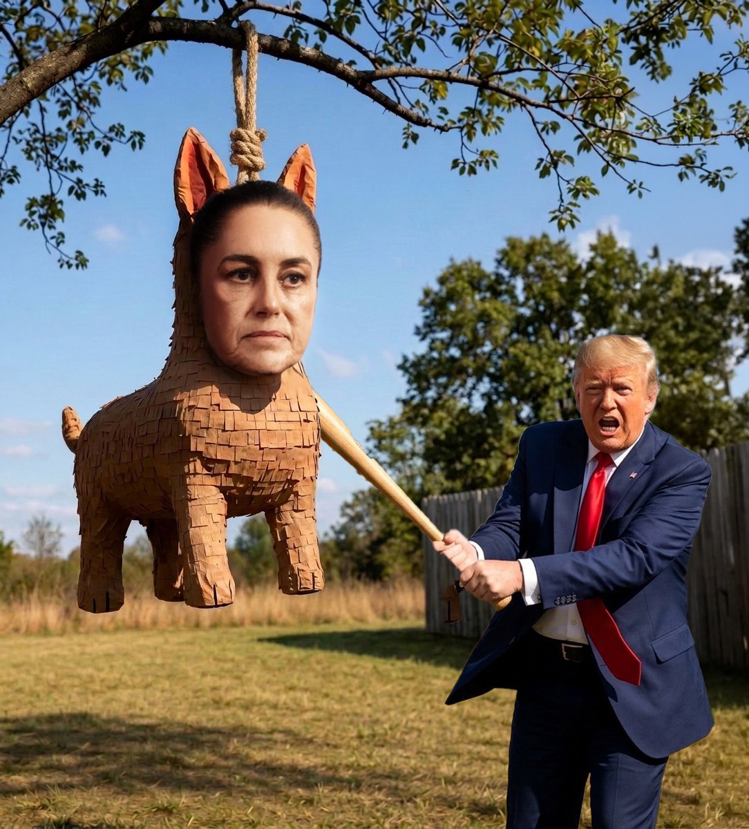 chavaalcantara's tweet photo. Pues resultó ser LA PIÑATA y LA PERRITA de Trump
🤣😂🤣😂🤣😂🤣😂🤣😂🤣😂 https://t.co/6F4yPz9lNh