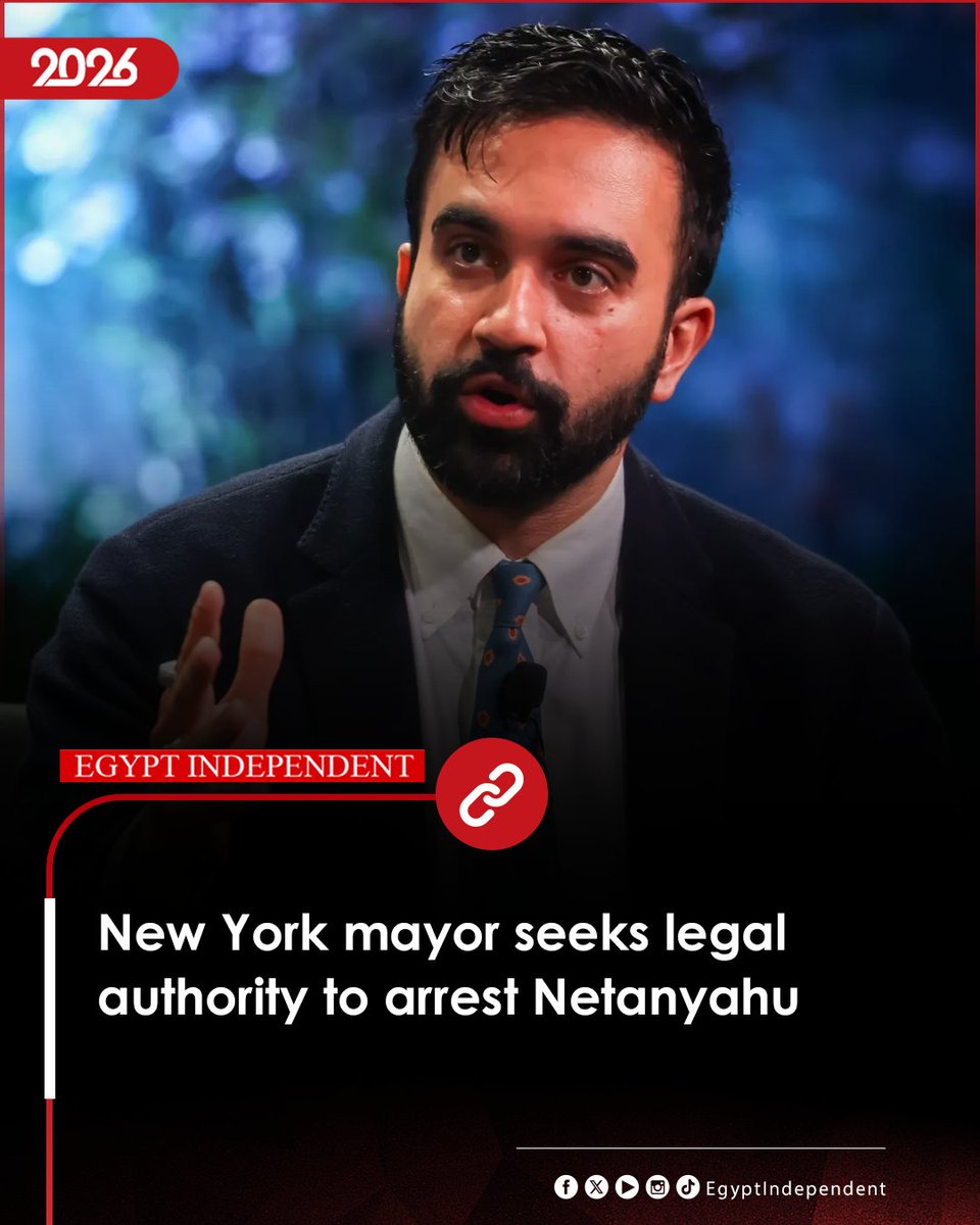 EgyIndependent's tweet photo. #AMAY | New York mayor seeks legal authority to arrest Netanyahu
#EgyptIndependent
https://t.co/58bH53hYEn https://t.co/KwPiBhjAE4