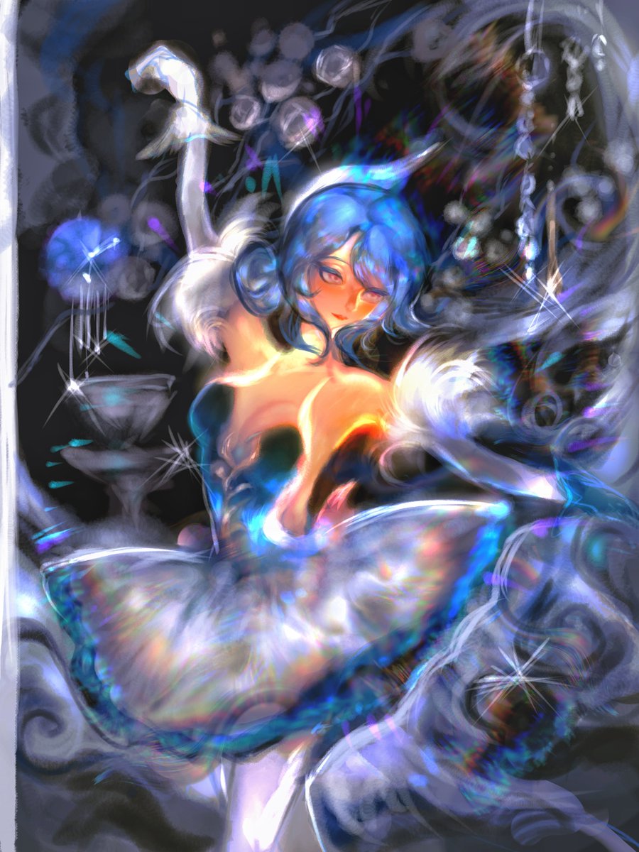 Xelo_kitty's tweet photo. STUPID ART BUT ANYWAY I LOVE ODETTE #odette #snezhnaya #genshin https://t.co/50hKqGmHit