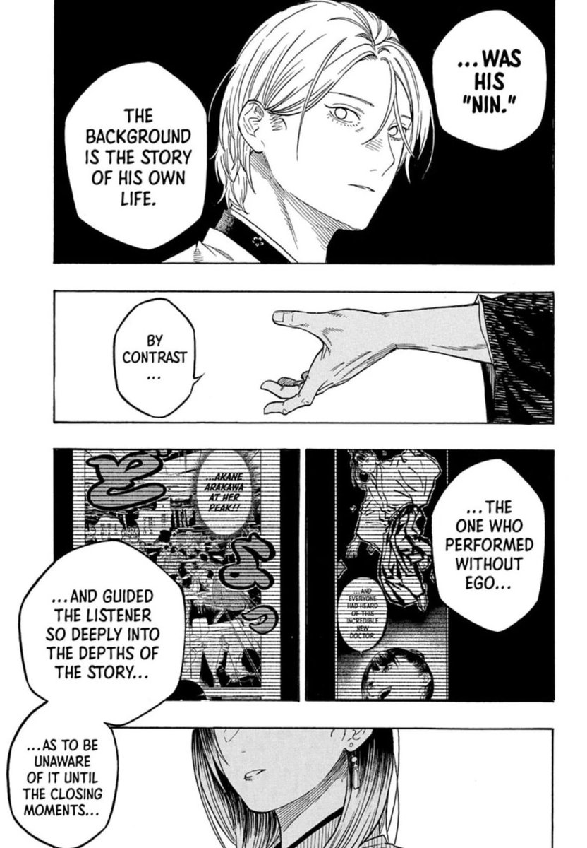 r3laxin's tweet photo. he nothing if not consistent

i jus love how akane banashi has so much to say about art in general besides rakugo. how/when to appropriately blend technical ability and personal experience to connect with people like FUCK yeah https://t.co/ZzwmLB6DEG