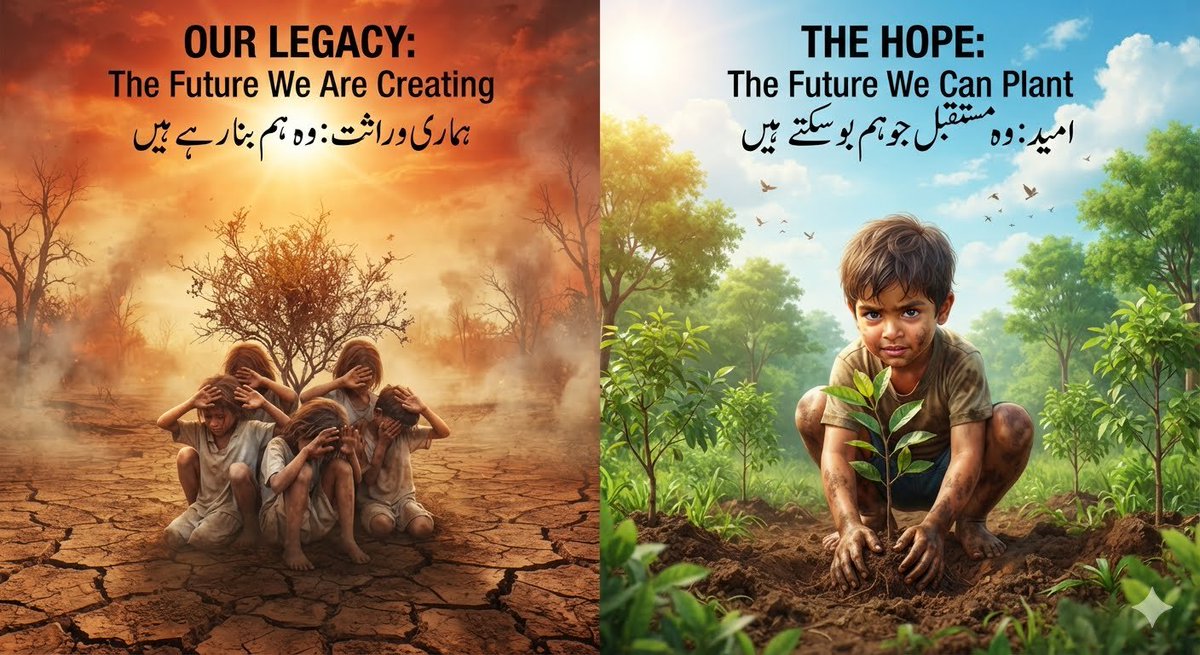 Adnff1's tweet photo. #محبت_مافیا
"ہم بچوں کے لیے گھر بنا رہے ہیں،لیکن وہ دھرتی ہی مٹا رہے ہیں جہاں وہ گھر کھڑا ہونا ہے۔شدید گرمی کا یہ عذاب قدرت کا انتقام ہے!ہم وراثت میں بینک بیلنس چھوڑ کر جا رہے ہیں اور صاف ہوا اور سایہ چھین رہے ہیں۔اگر آج پودا نہ لگایا,تو کل ہمارے بچے ہمیں کبھی معاف نہیں کریں گے۔ https://t.co/KhdHv7y6Su