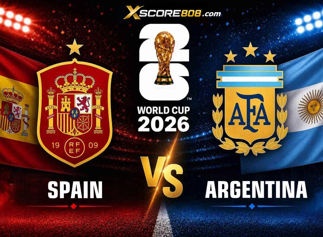 xscore808's tweet photo. World Cup Final🏆
SPAIN 🇪🇸 vs ARGENTINA 🇦🇷
Live Stream and TV listings🍿 https://t.co/gH6nrHXsmp 

#worldcupfinal #worldcup2026 https://t.co/5QsyoQl5aQ