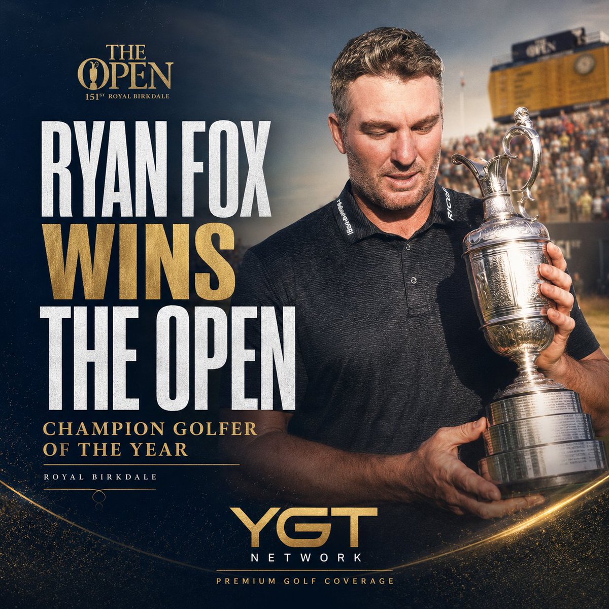 YGT_Network's tweet photo. Ryan Fox wins The Open.

Not the loudest name.
Not the obvious commercial dream.
Not the algorithm’s first choice.

But that is why golf still works.

Four days at Royal Birkdale, a birdie on the last, and suddenly Ryan Fox is a major champion.

The Open remains undefeated. https://t.co/ZHILVf0kQz